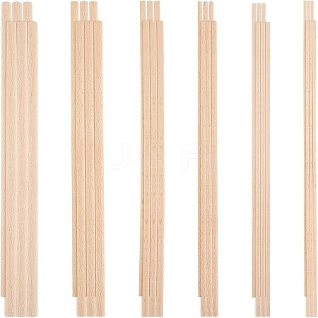 36Pcs 6 Style Beech Wood Sticks DIY-OC0009-26-1