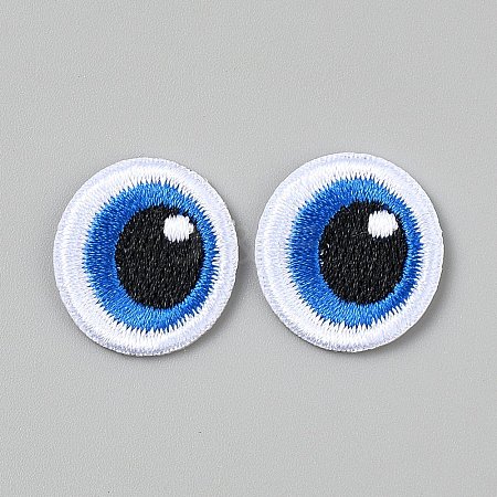 Polyester Eye Cloth Patches PATC-WH0110-06A-1