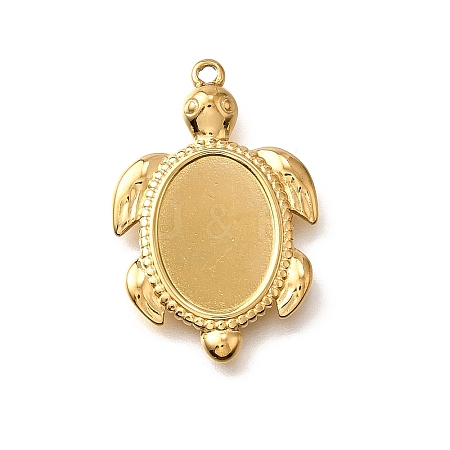 304 Stainless Steel Pendant Cabochon Settings X-STAS-C122-16A-G-1