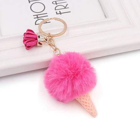 Ice cream Furry Pom-Pom Keychain PW-WG50086-04-1