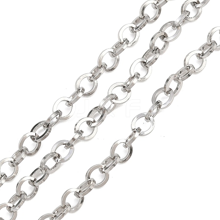 304 Stainless Steel Oval Link Chains CHS-G044-02P-1