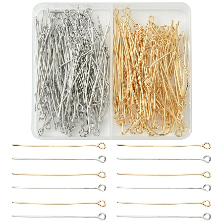 180Pcs 2 Colors Iron Eye Pins IFIN-FS0001-39-1
