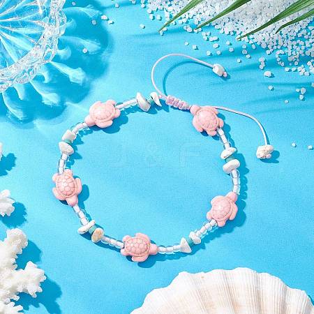 Summer Beach Turtle Anklets AJEW-AN00675-1