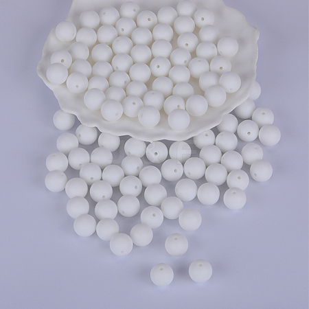 Round Silicone Focal Beads SI-JX0046A-29-1