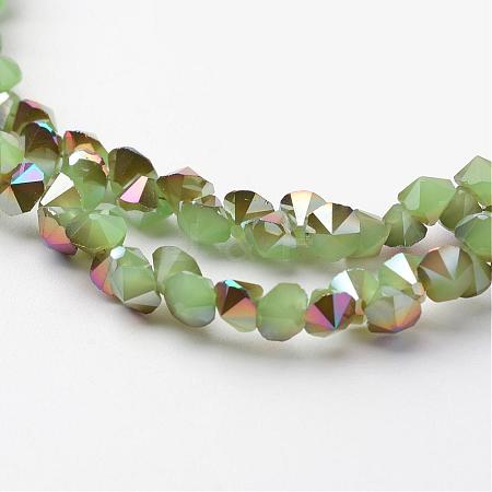 Electroplate Glass Bead Strands EGLA-J138-A-HP03-1