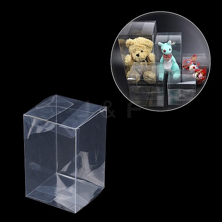 Rectangle Transparent Plastic PVC Box Gift Packaging CON-F013-01I-1