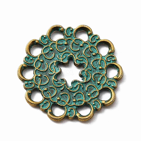 Tibetan Style Alloy Filigree Joiners FIND-WH0034-27ABG-1