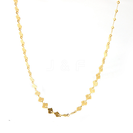 Stainless Steel Shell Shaped Link Chain Necklaces for Women PW-WGB8BCC-01-1