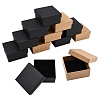 12Pcs 2 Colors Cardboard Paper Jewelry Set Boxes CBOX-FS0001-01-1