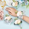 CHGCRAFT 4pcs 2 Style Silk Ribbon Wrist Corsage AJEW-CA0002-74-3