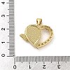 Brass Micro Pave Clear Cubic Zirconia Pendants KK-A221-19G-G-3