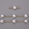 Handmade ABS Plastic Imitation Pearl Beaded Chains STAS-T052-39G-2