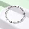 304 Stainless Steel with Clear Cubic Zirconia Link Chain Bracelets for Women BJEW-G754-02P-2