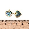 Brass Micro Pave Cubic Zirconia Pendants KK-K384-23B-G-3