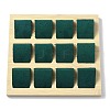 12-Slot Rectangle Wood Earring Display Stands LS-EDIS-R027-04G-1
