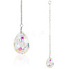 1Pc Transparent Glass Hanging Suncatchers AJEW-TADJ0001-02C-1