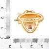 Brass Micro Pave Cubic Zirconia Pendants CU-CBAB3AD-05G-01-3