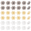 150Pcs 3 Colors Brass Bead Caps OHAR-ME0001-01-1