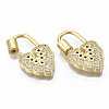 Brass Micro Pave Cubic Zirconia Screw Carabiner Lock Charm ZIRC-R110-020-NF-3