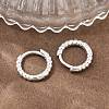 Brass Huggie Hoop Earrings KK-CBA8324-18D-P-2