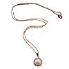 Natural Freshwater Pearl Flower Pendant Necklaces WG8FE37-04-2