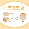 16Pcs Brass Spiral Pad Ear Cuff Findings EJEW-HS0001-24G-2