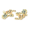 Brass Enamel Pendants KK-K332-34G-01-2