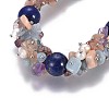 Natural Mixed Stone and Lapis Lazuli(Dyed) Beads Bracelets BJEW-JB04163-02-2