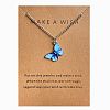 Bohemian Alloy Enamel Butterfly Pendant Necklaces for Women WG0CAA2-06-1