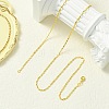 1.5mm Rack Plating Brass Oval Link Chain Necklaces for Women Men MAK-L044-32G-3