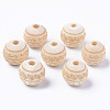 Unfinished Natural Wood European Beads WOOD-S057-016A-1