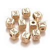 Brass Micro Pave Cubic Zirconia Beads KK-K238-16G-K-1