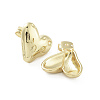 Heart with Word Love Brass Stud Earrings EJEW-Q811-02G-2
