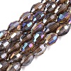 Electroplate Transparent Glass Beads Strands GL-N002-01A-A17-1