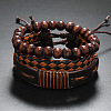 3Pcs Imitation Leather Braided Bracelets for Men PW-WGA96D4-01-2