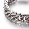 304 Stainless Steel Curb Chain Bracelets BJEW-P255-01B-4