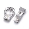 304 Stainless Steel Magnetic Clasp Rhinestone Settings X-STAS-E440-27P-2