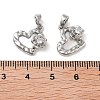 Brass Micro Pave Clear Cubic Zirconia Charms KK-B102-30P-3