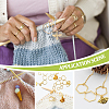 Brass with Alloy Bee & Hexagon Pendant Locking Stitch Markers HJEW-AB00058-6