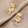 Fashionable Flower Iron Dangle Stud Earrings AV1063-3