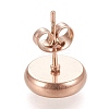Ion Plating(IP) 304 Stainless Steel Stud Earring Settings STAS-K202-05C-RG-3