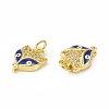 Brass Micro Pave Cubic Zirconia Charms KK-E068-VB029-2-3