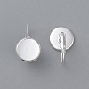 304 Stainless Steel Leverback Earring Settings STAS-F191-03S-12mm-2