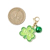 Saint Patrick's Day Alloy Enamel Pendant Decorations HJEW-JM02924-3