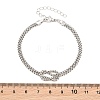 Brass Box Chain Knot 2-Strand Bracelets for Women KK-CBA68DA-17B-P-5