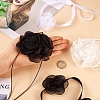 4Pcs 4 Styles Cloth & Polyester Flower Collar Choker Necklaces Set for Women Bride Wedding Party AJEW-TA0001-27-4