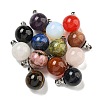 Natural & Synthetic Mixed Gemstone Perfume Bottle Pendants G-K338-22P-1