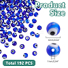 3 Strands Handmade Evil Eye Lampwork Round Bead Strands LAMP-HY0001-13B-2