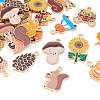 24Pcs 12 Styles Thanksgiving Day Alloy Enamel Pendants ENAM-TA0002-59-2