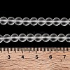 Frosted Natural Quartz Crystal Round Bead Strandsl G-N0120-44-6mm-4